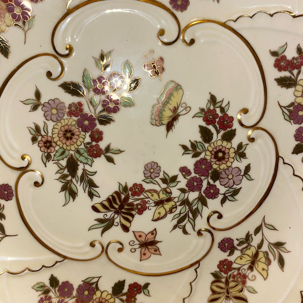 3 -different Lenox Cream Dinner Plate with Pink, Lavender and Gold Floral Motif
